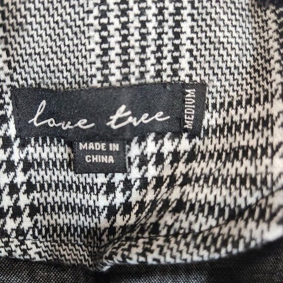 Love‎ Tree Glen Plaid Knit Blazer in Black and Gray - Size Medium - Picture 6 of 7